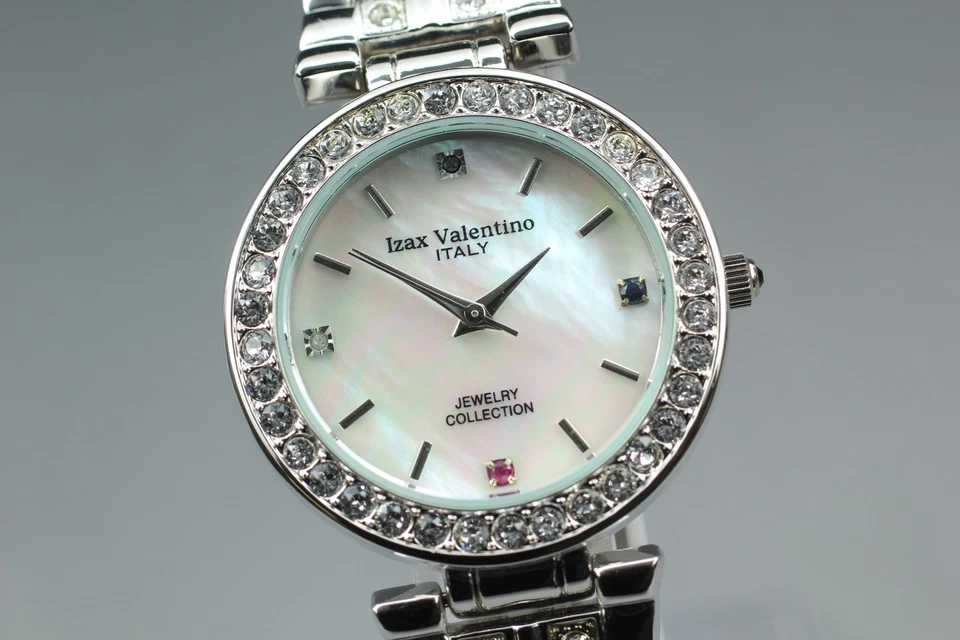 [MINT w/ Tag] Izax Valentino Italy 32mm Qz Watch IVG-6500-1 4P Diamond Bezel - Image 4 of 4