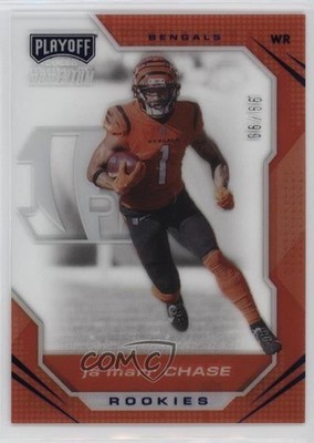 2021 Panini Chronicles Playoff Momentum Rookies Blue 99/99 Ja'Marr Chase RC 0vc5