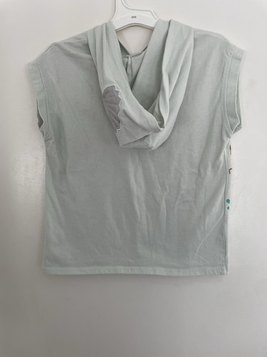 Disney The Little Mermaid Kids Girls Cotton Blend Sleeveless Hooded Shirt Mint M - Picture 7 of 9