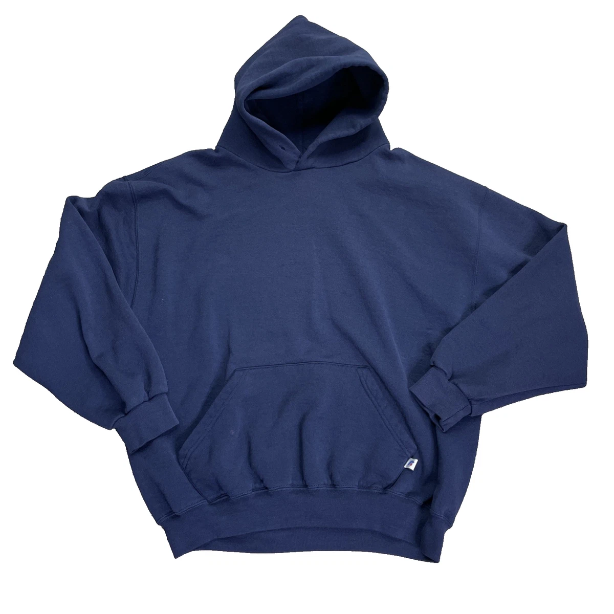 Russell Men's Authentic Hooded Sweatshirt - French Navy, Size XL, Premium Cotton Blend