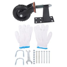 6" Gate Wheel With Brake 500lbs Caster Kit 360 Rotation Heavy Duty Gate Caster