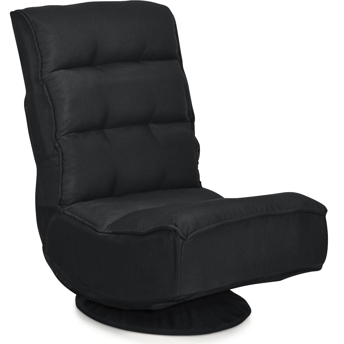 6-position Folding Lazy Sofa Black