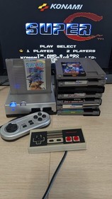 Nintendo Super Contra 8 Game Bundle With NES System Yobo, 2 Control, Dr. Mario! 