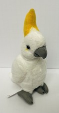 FAO Schwarz White  Yellow Cockatoo Collectible 8" Stuffed Animal Plush Toy 2022