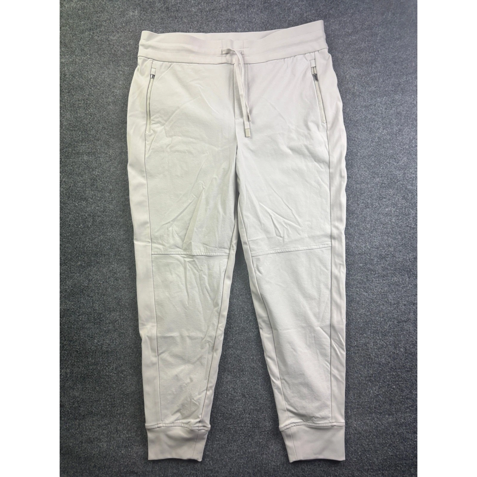 Athleta Headlands Hybrid Jogger Pants Womens 14 Light Grey Hiking Travel 62109