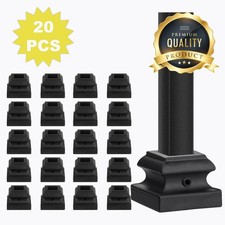 20 Pack Iron Baluster Shoes  1/2" Flat Shoe w/ Screw  Satin Black  NEW