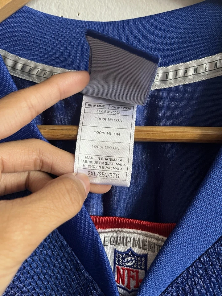 Camiseta deportiva vintage Reebok New York Giants Jeremy Shockey #80 azul NFL para hombre talla 2XL Foto 4 de 4