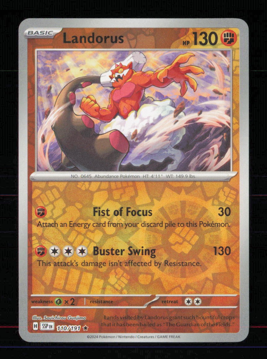 Landorus 110/191 Rare Surging Sparks Pokemon Reverse Holo Near Mint
