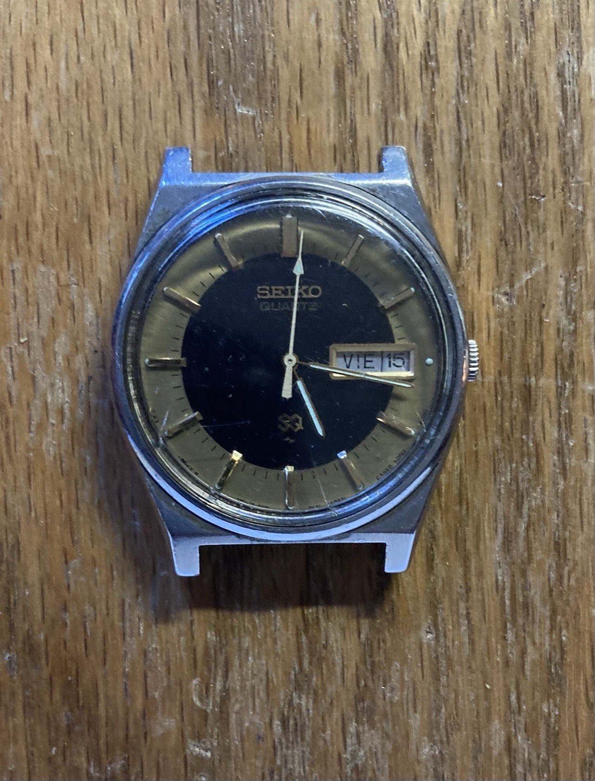 Repair Dial Two Tone SQ Seiko 7123-8439-P Quartz Parts - vintagewatches.pk