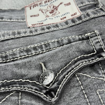 True Religion Ricky Big T Flap Straight Jeans Mens Size 36x34