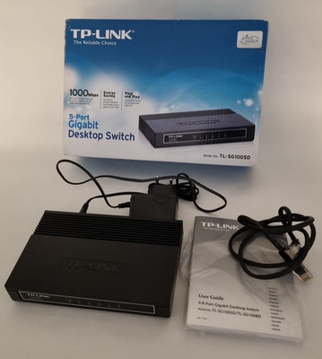 TP-Link TL-SG1005D 5-Port Gigabit Desktop Switch - 10/100/1000Mbps - Boxed
