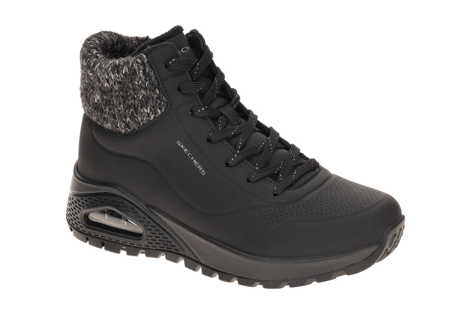 Scarpe Skechers UNO nere scarpe da donna mid cut sneaker 167988 BLK NUOVE