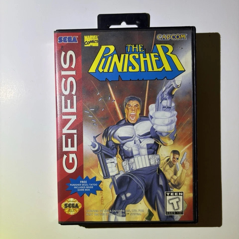 The Punisher ~ Retro Sega Genesis ~ Authentic Cartridge And Case ~Tested & Works - Image 2 of 4