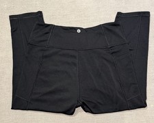 Victoria's Secret Cropped Leggings Women's Black Size 14 Activewear Athleisure