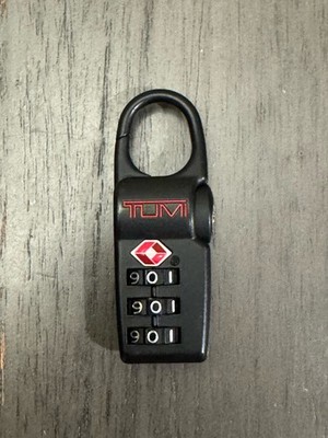 TUMI Luggage Lock Black Matte TSA002 Combination Clip Lock
