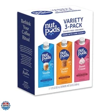 Variety Pack Coffee Creamer, Sweetened with Organic Cane Sugar, Made from Alm...
