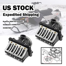 2SETS Carb Flange Intake Socket Reed Valve For Ski-Doo Legend Summit MXZ 700 800