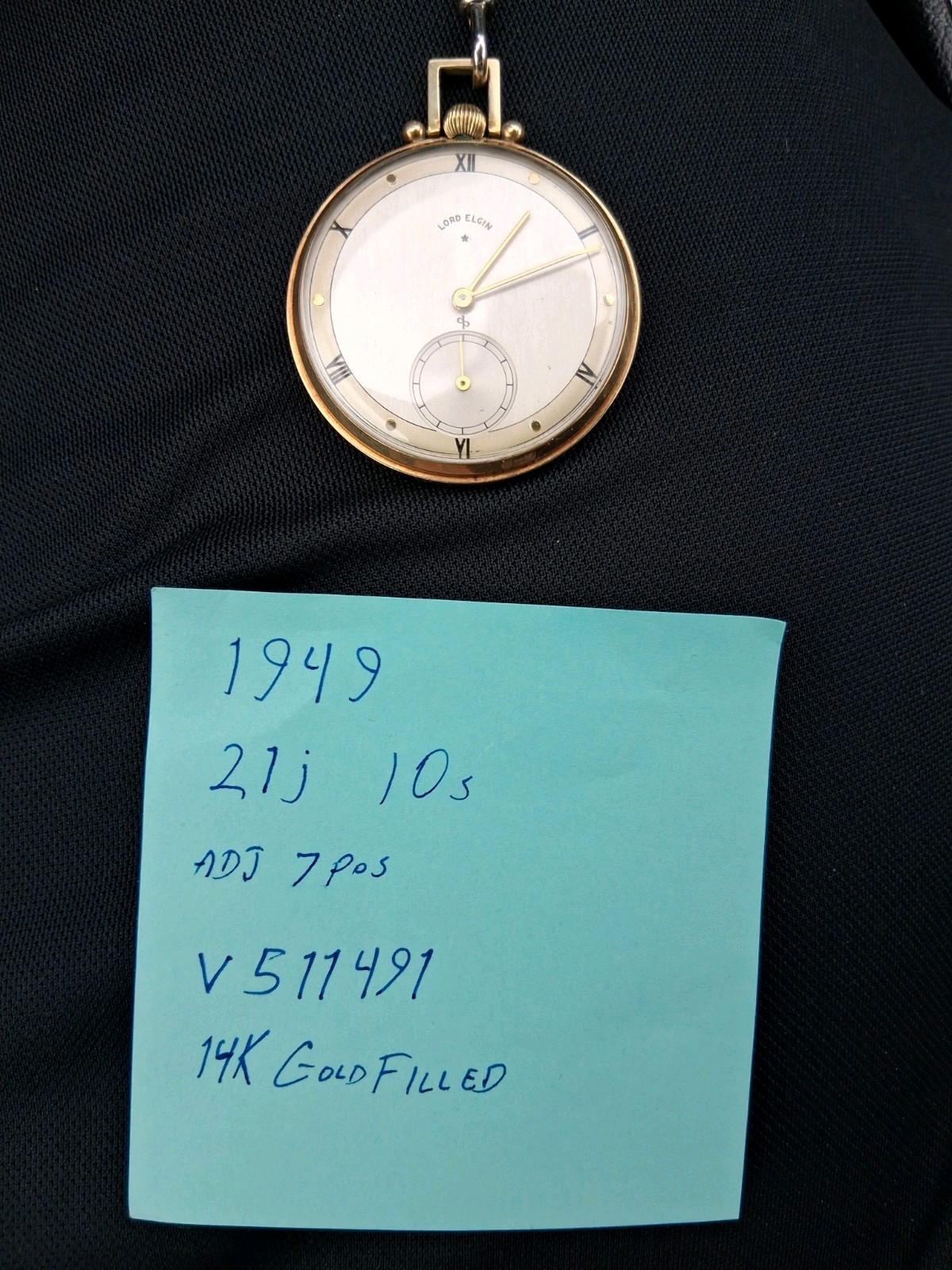 Vintage Lord Elgin Men's Luxury Watch Classic Timepiece