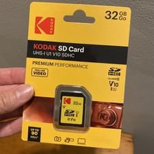 Kodak 32GB 90 MB/s Class 10 SD UHS-I U1 V10 SDHS Full HD Flash Memory Card NEW