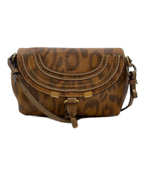 Chloe Shoulder Bag Purse Leopard Marcie Brown Authentic