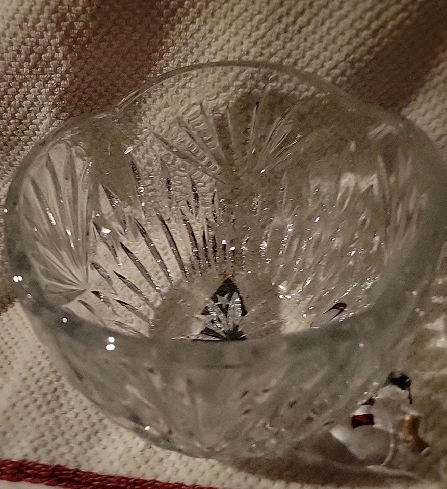 Princess House #950, Highlights Pattern, 24% Lead Crystal Rose Bowl -Germany NIB - Image 2 of 4