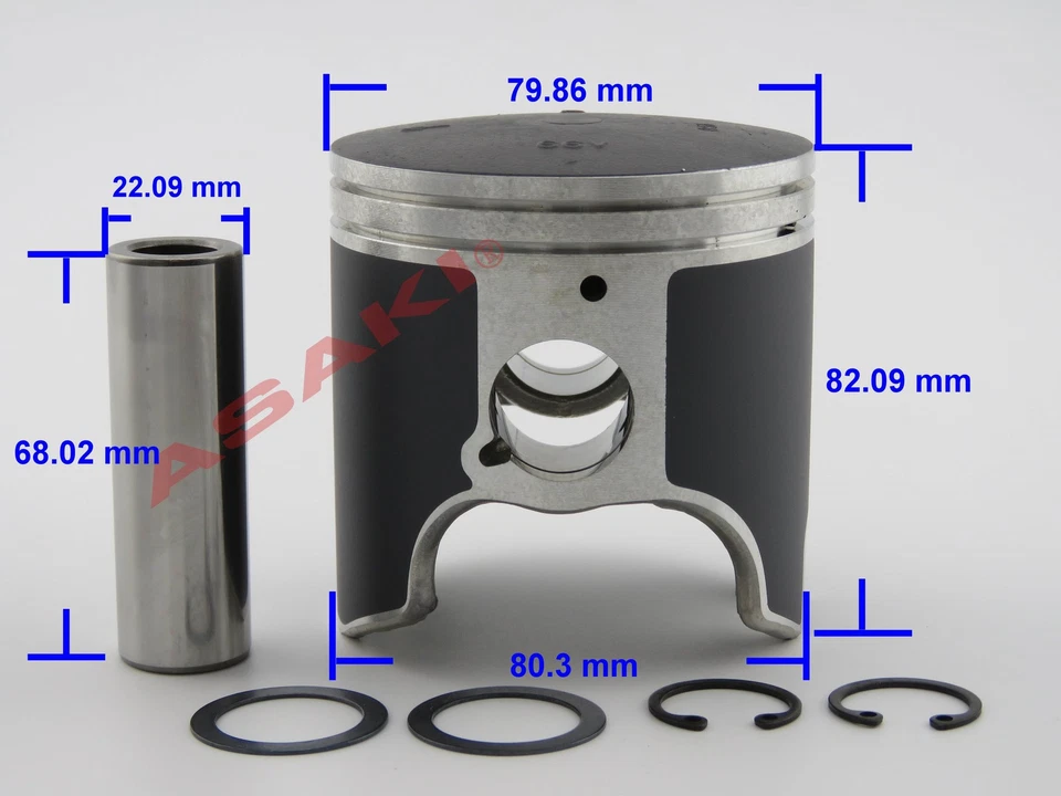 Piston Kit + Ring 66V-11636-00 OVERSIZE 0.50 For PWC YAMAHA GP1200R/XLT1200 - Image 3 of 4