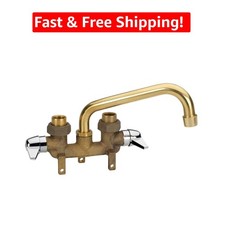 Durable Chrome  Rough Brass Laundry Faucet with 2 Handles - 1/4 Turn Design