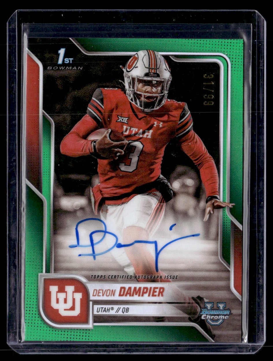 2025 Bowman University Chrome #BCA-DDA Devon Dampier Chrome Auto Green #/99