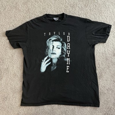 Vintage 1990 Taylor Dayne Tour Shirt band tee single stitch XL Black 22  x 28 