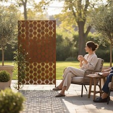 Nicoman Metal Garden Privacy Screen Panel 120cm x 180cm Outdoor & Indoor Screen