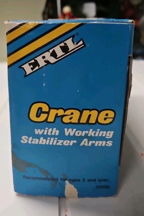 Camión de construcción Peterbilt Grúa Ertl 1987 vintage nuevo en caja vehículo de acero prensado Foto 3 de 4