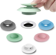 Bathtub Drain Stopper - 5 Pack Silicone Tub Stopper and Hair Catcher, Shower Dra