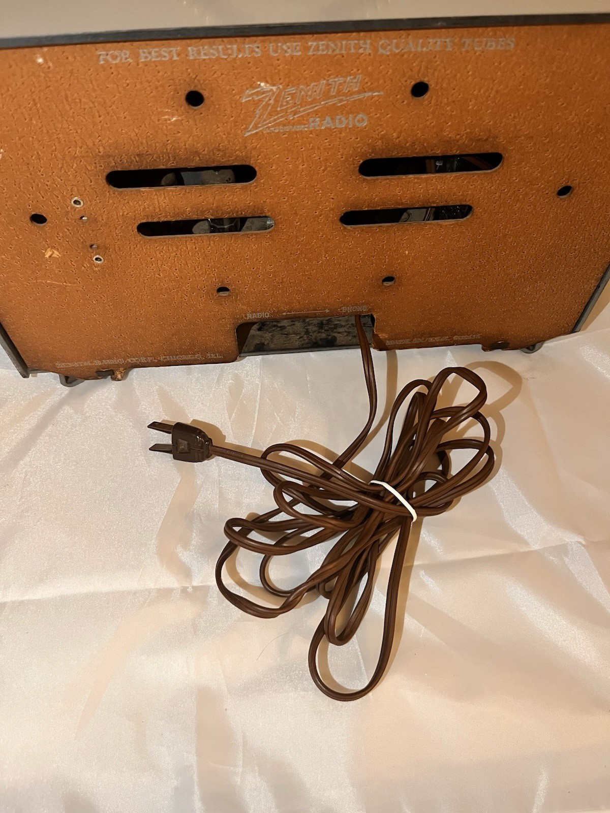 Zenith Model J615-G 1950s MCM Vintage Tube Radio - for PARTS and REPAIR only