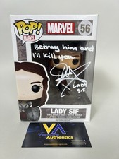 Jaimie Alexander Signed Lady Sif Marvel Thor Funko 56 w/ QUOTE + JSA WITNESS COA