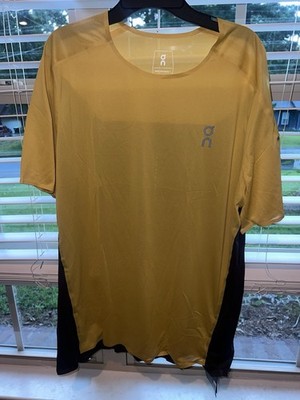 On Cloud Run On Clouds Men s Performance T Size Medium Orange Active Shirt. 