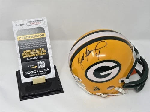 BRETT FAVRE signed PACKERS mini helmet JSA COA