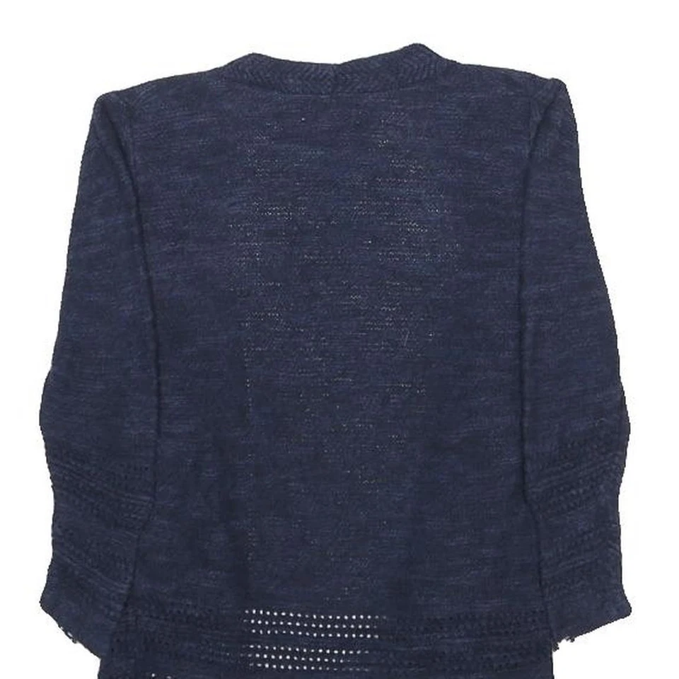 OLD NAVY Fille Bleu Motif Jumper Ouvert Devant Tricot Basique 5Y Manches Longues - Photo 4/4
