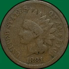 1881 Indian Head Cent Good G Coin #35347
