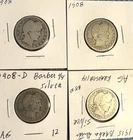 90% silver Lot of 4 Barbara Silver Quarters 0.9 silver