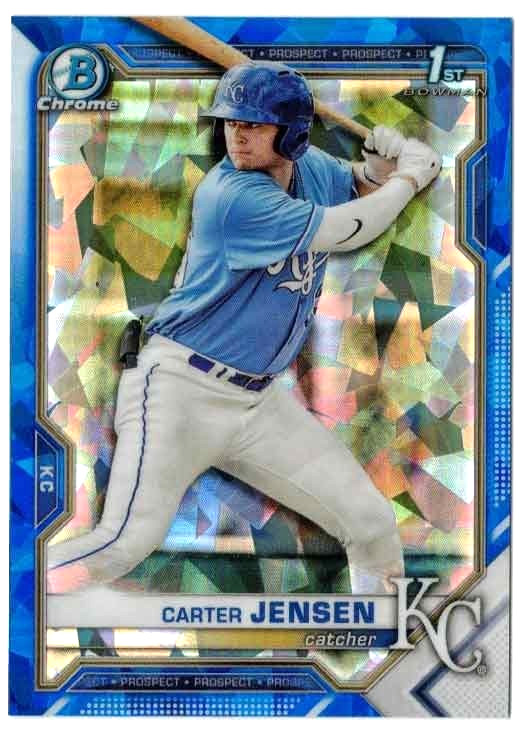 CARTER JENSEN 2021 Bowman Draft Sapphire #BDC-106 KC Royals Rookie 1st RC!