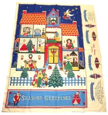 Vintage Joan Kessler Christmas Home Panel Pattern Concord Fabric