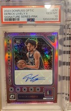 23-24 Donruss Optic Signature Series Dereck Lively #SS-LIV Pink Prizm /25 AU, RC