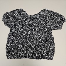 Cat & Jack Girl's black floral blouson, size L 10/12 US