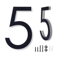 12 Inch House Numbers for Outside Modern Metal Black Address Numbers for Hous...