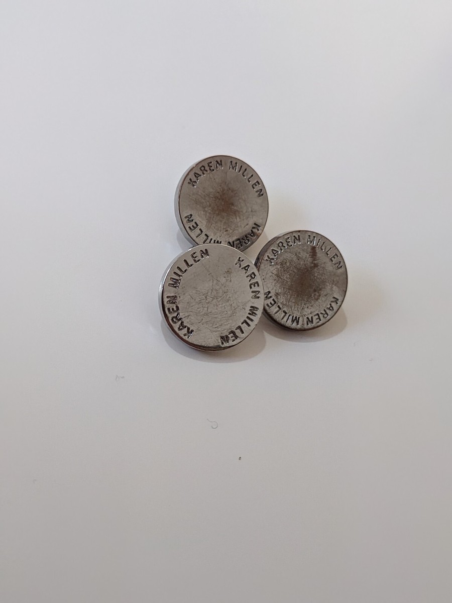 Karen Millen Spare Coat Silver Buttons Bundle Of 3x 20mm | eBay UK