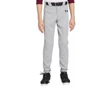 Under Armour Boys Youth XL UA Baseball Pants Relaxed Fit Gray- NWT 1281190-075
