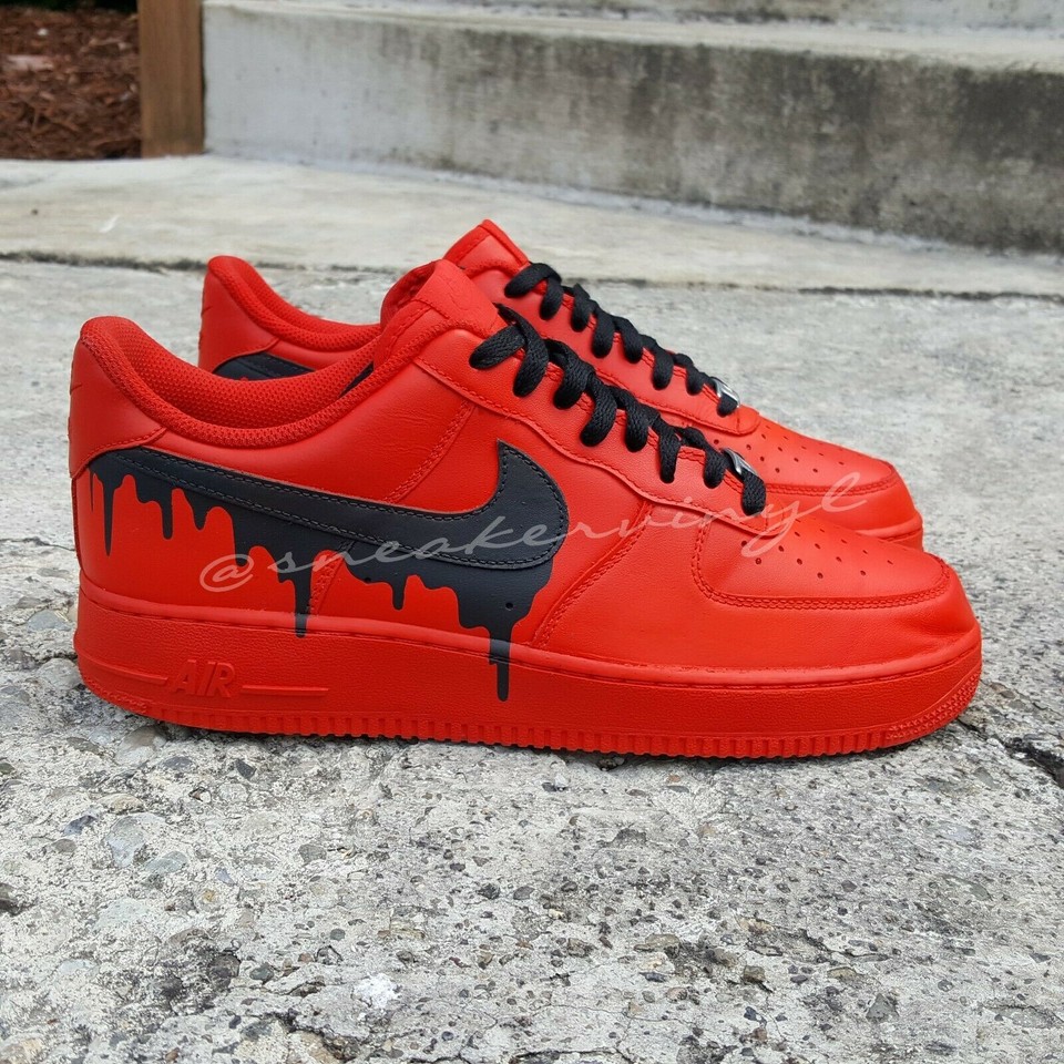 red and black air force 1 custom