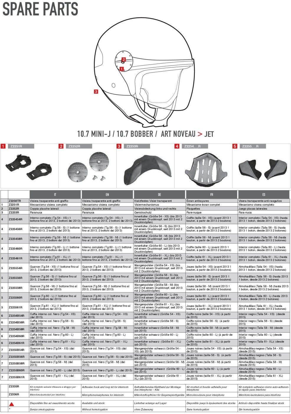RICAMBIO GIVI Z2252R - COPPIA PLACCHE LATERALI H107