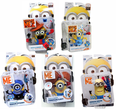 MINIONS 5er Set aus ca. 2015 Fireman Lucy Mr. Tim Baby Carl Kevin Stuart MINION