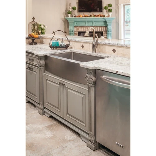 16G Farmhouse Single Bowl Stainless Steel Kitchen Farm Sink Apron Front 10" Deep - Picture 2 of 6